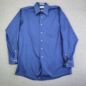 Van Heusen shirt mens Medium 15 1/2 32/33  Dress Shirt  Lux Sateen wrinkle free